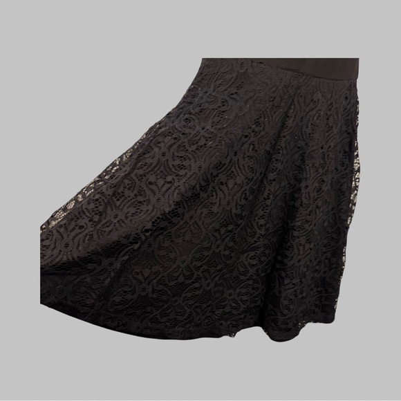 Material Girl Lace Overlay Black Sleeveless Party Mini Dress Size Small - Picture 3 of 9